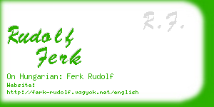 rudolf ferk business card